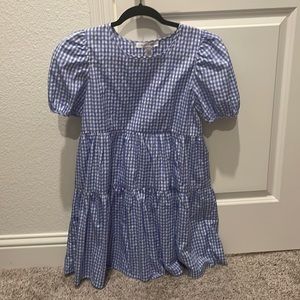 Blue Gingham Minidress